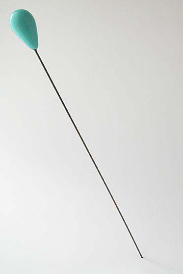 10100 Victorian Turquoise Glass Hatpin