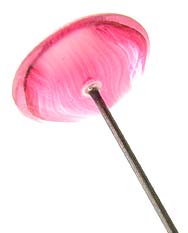 10111 Victorian Pink Glass and Silver Hatpin