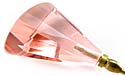 10261 Victorian Pink Glass & Brass Hatpin