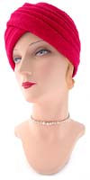 10458 Dior Raspberry Wool Turban Hat
