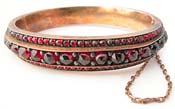 10494 Bohemian Garnet Bangle Bracelet