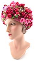 10517 Vintage Roses & Pansies Hat Hat