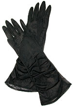 10754 1950's Sheer Black Gloves