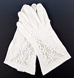 10850 1950s White Cotton Beaded Dress Gloves