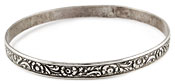 10914 Vintage 1940s Danecraft Silver Bangle Bracelet