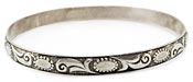 10943 Vintage 1940s Danecraft Silver Bangle Bracelet