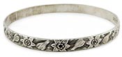 10945 Vintage 1940s Danecraft Silver Bangle Bracelet
